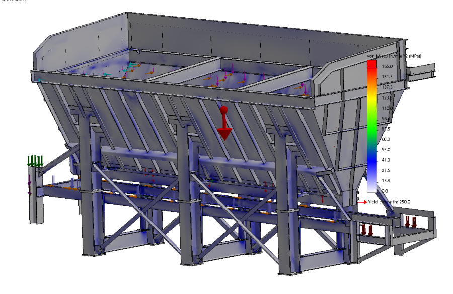 FEA analysis of hopper