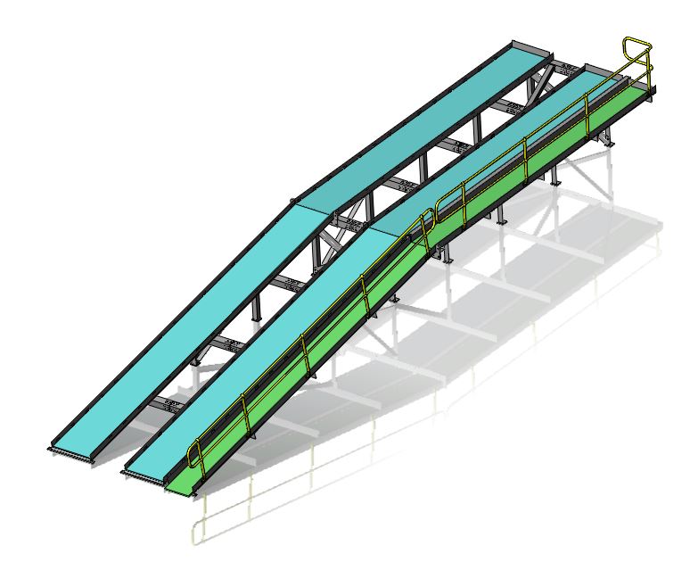 3D model 5T capacity vehicle ramp