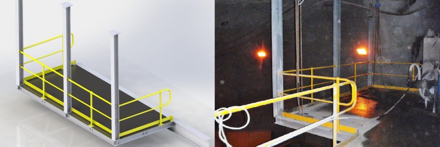 Underground platform: 3D model and actual platform