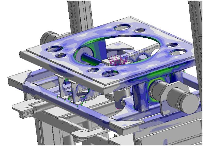 Typical stress plot produced for the design certification of the rig