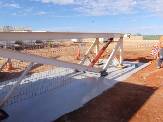 Container lifter foundation Container lifter foundation