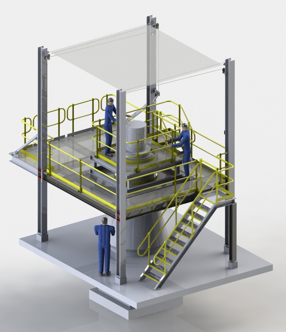 Gyratory crusher maintenance platform