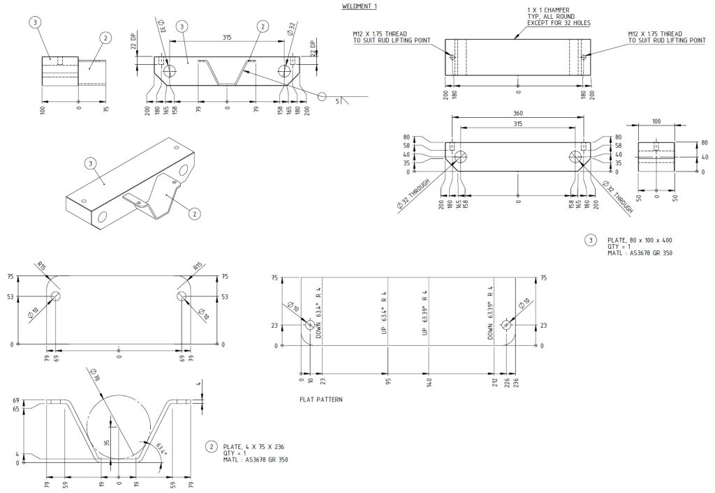 Strongback puller typical fabrication drawings