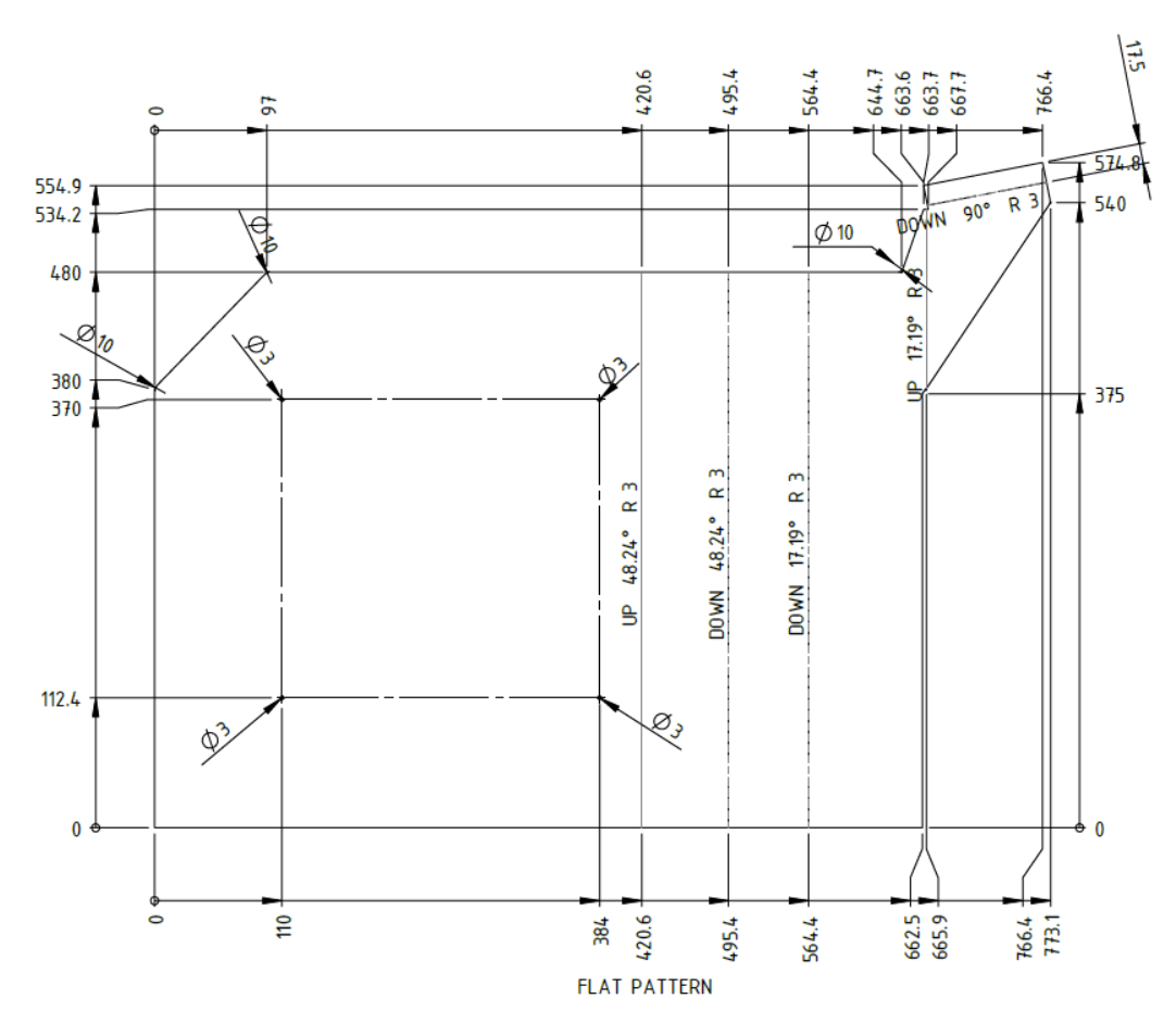 Flat pattern drawing