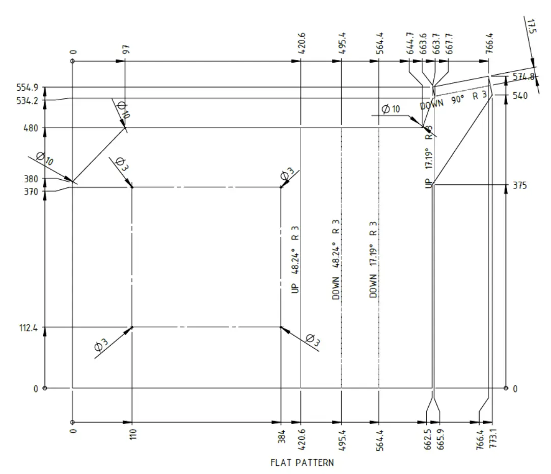 flat-pattern-drawing Flat pattern drawing